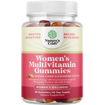 Delicious Daily Multivitamin for Women Gummies - Women's Multivitamin Gummies for Adults Energy and Immunity Natures Craft buy supplements canada