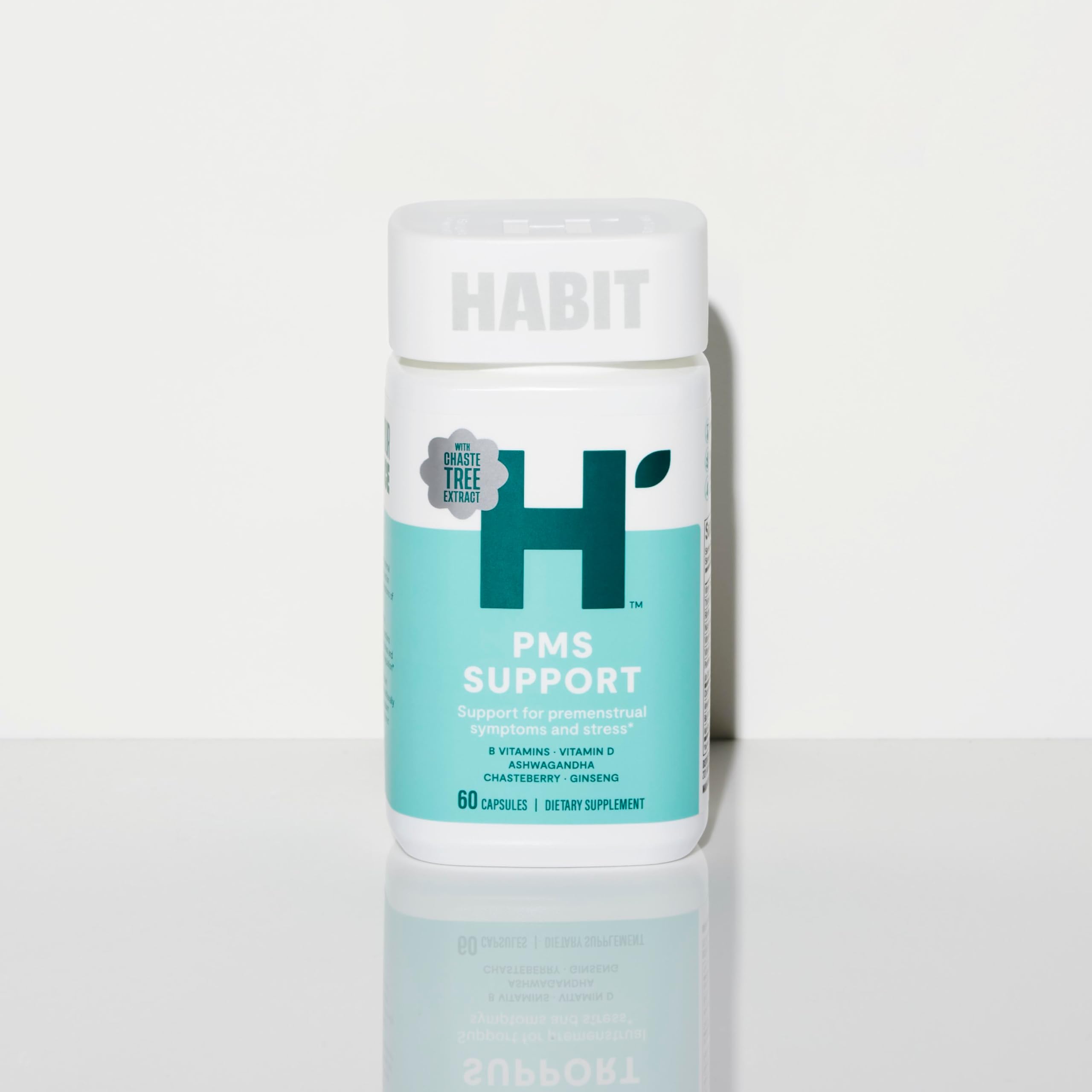 Habit PMS Support Supplement for Women (60 Capsules) - Supports Premenstrual Symptoms & Stress, Hormone Balance, Mood, B Vitamins, Vitamin D, Chasteberry, Ashwagandha, Gluten-Free, Non-GMO (1 Pack) H' Habit buy supplements canada
