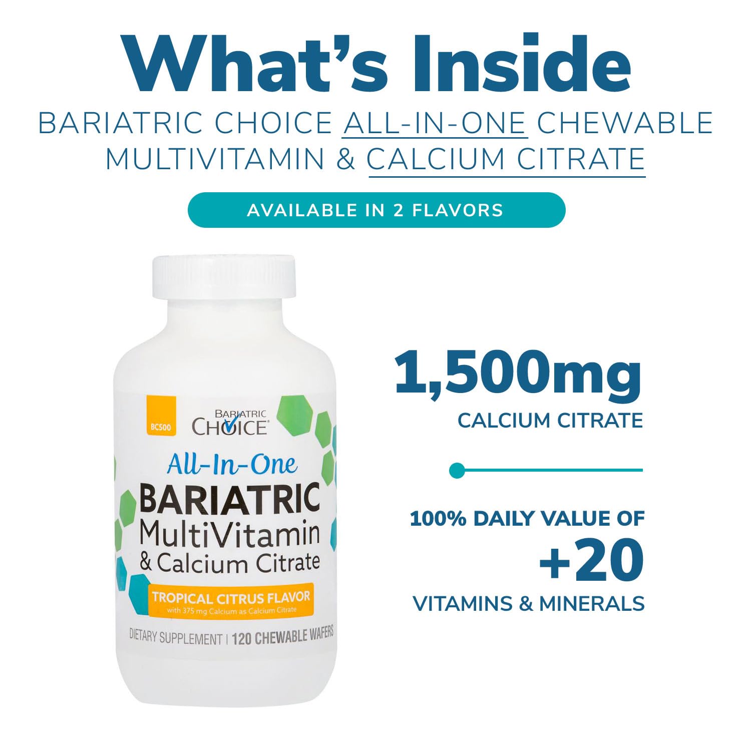Bariatric Choice All-in-One Chewable Bariatric MultiVitamin with Iron & Calcium Citrate, Very Berry (120ct) Bariatric Choice buy supplements canada