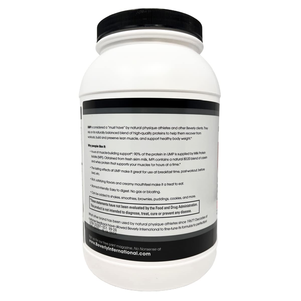 Beverly International UMP Protein Powder, Strawberry. Unique Whey-Casein Ratio Beverly International buy supplements canada