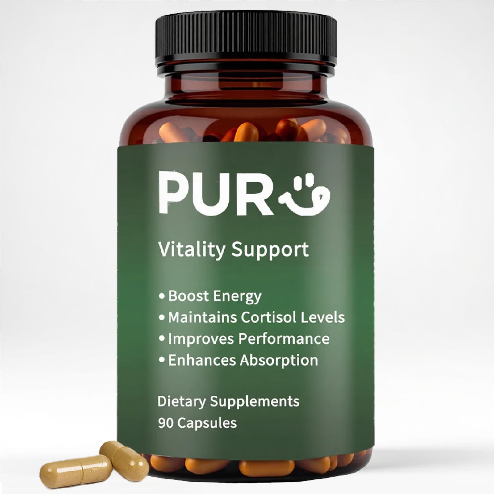 Maidlure Vitality Support - Men's Pills Blend with Ashwagandha, Shilajit, Black Pepper Extract & Vitamin | Natural & Organic Energy Enhancement - 90 Capsules Maidlure buy supplements canada