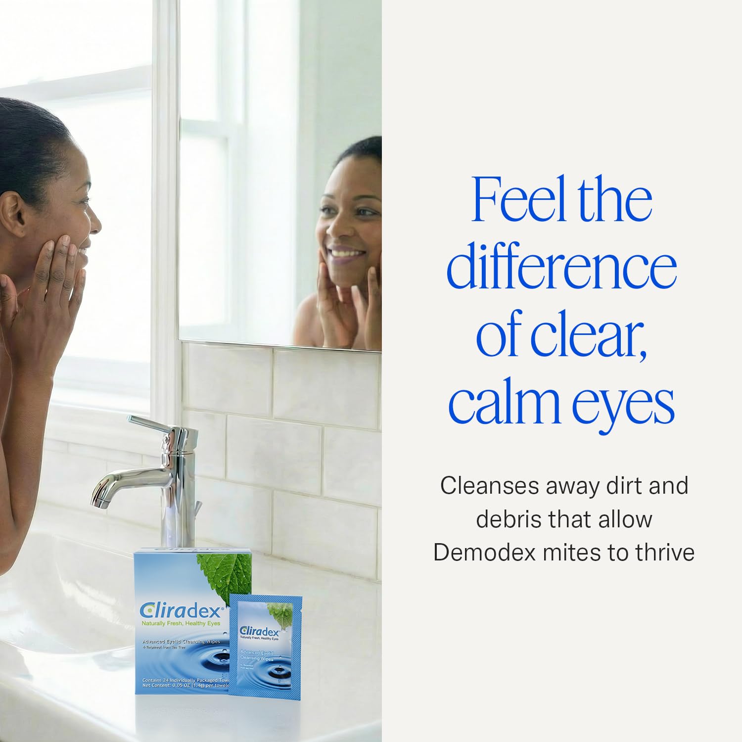 Cliradex Towelettes - Natural Face, Eyelash & Eyelid Cleanser - Wipes for Demodex, Blepharitis, Mgd and Red Irritated Eye Lid Cliradex buy supplements canada