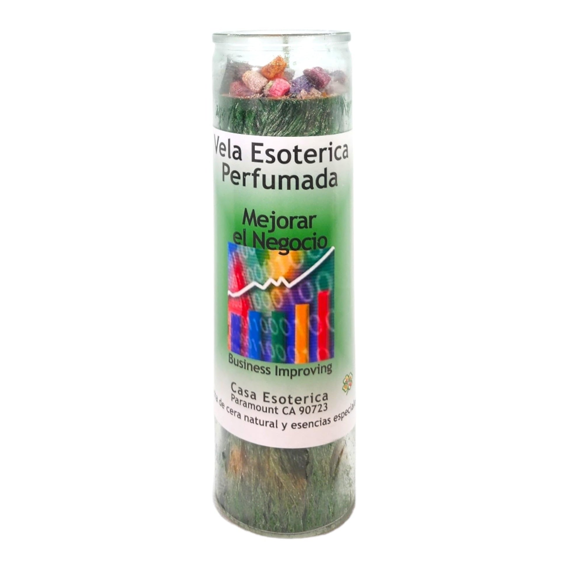 Business IMPROVING-Palm Wax Spiritual Intention Spell Candle-[Green] | Vela CASA ESOTERICA PERFUMADA MAGICK SPACE buy supplements canada