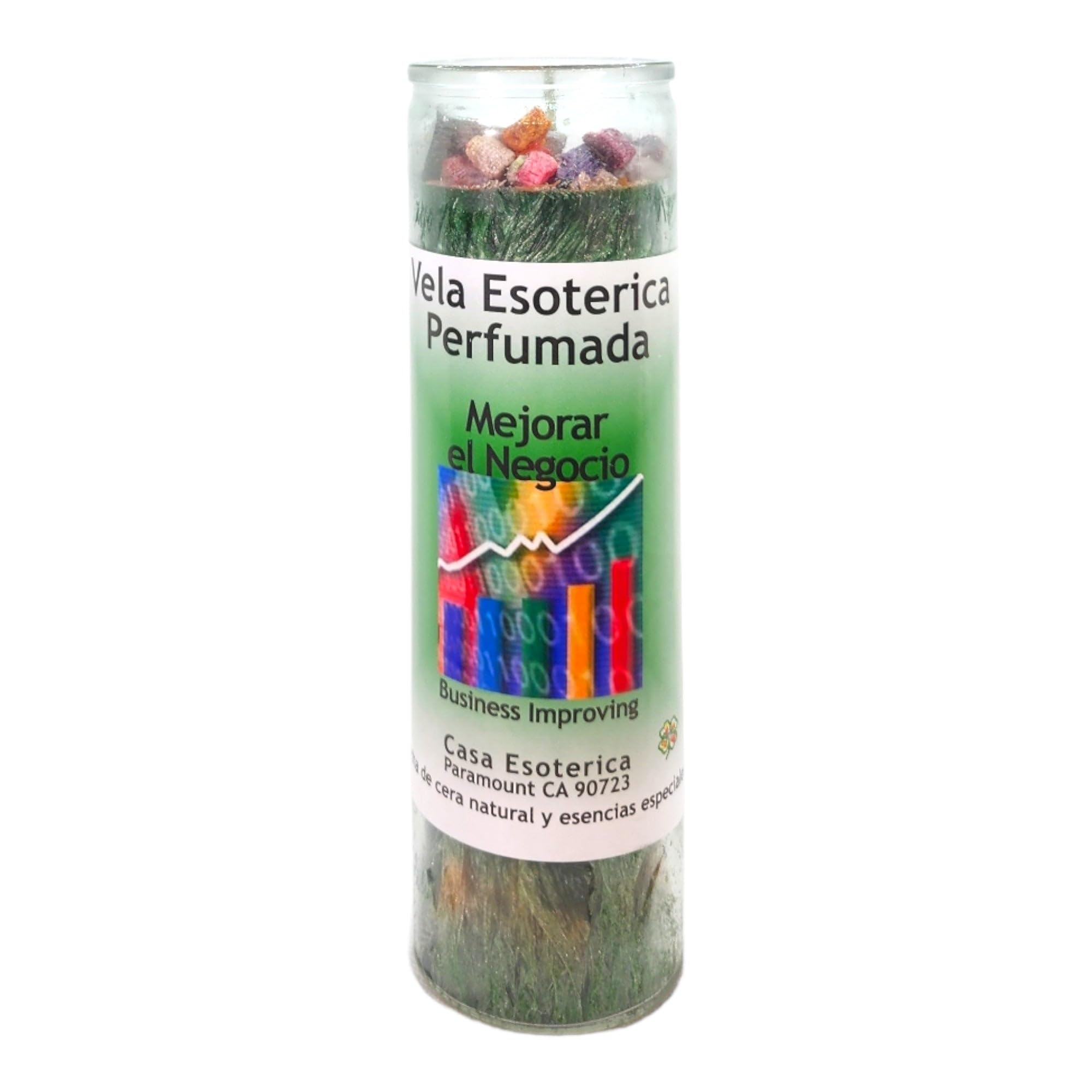 Business IMPROVING-Palm Wax Spiritual Intention Spell Candle-[Green] | Vela CASA ESOTERICA PERFUMADA MAGICK SPACE buy supplements canada