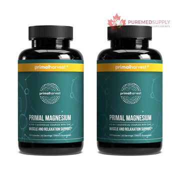 Primal Harvest Magnesium Supplement Complex 310mg by Primal Harvest with Magnesium Glycinate, Citrate, Malate, and Zinc 2 Pack, 240 Capsules Primal Harvest buy supplements canada