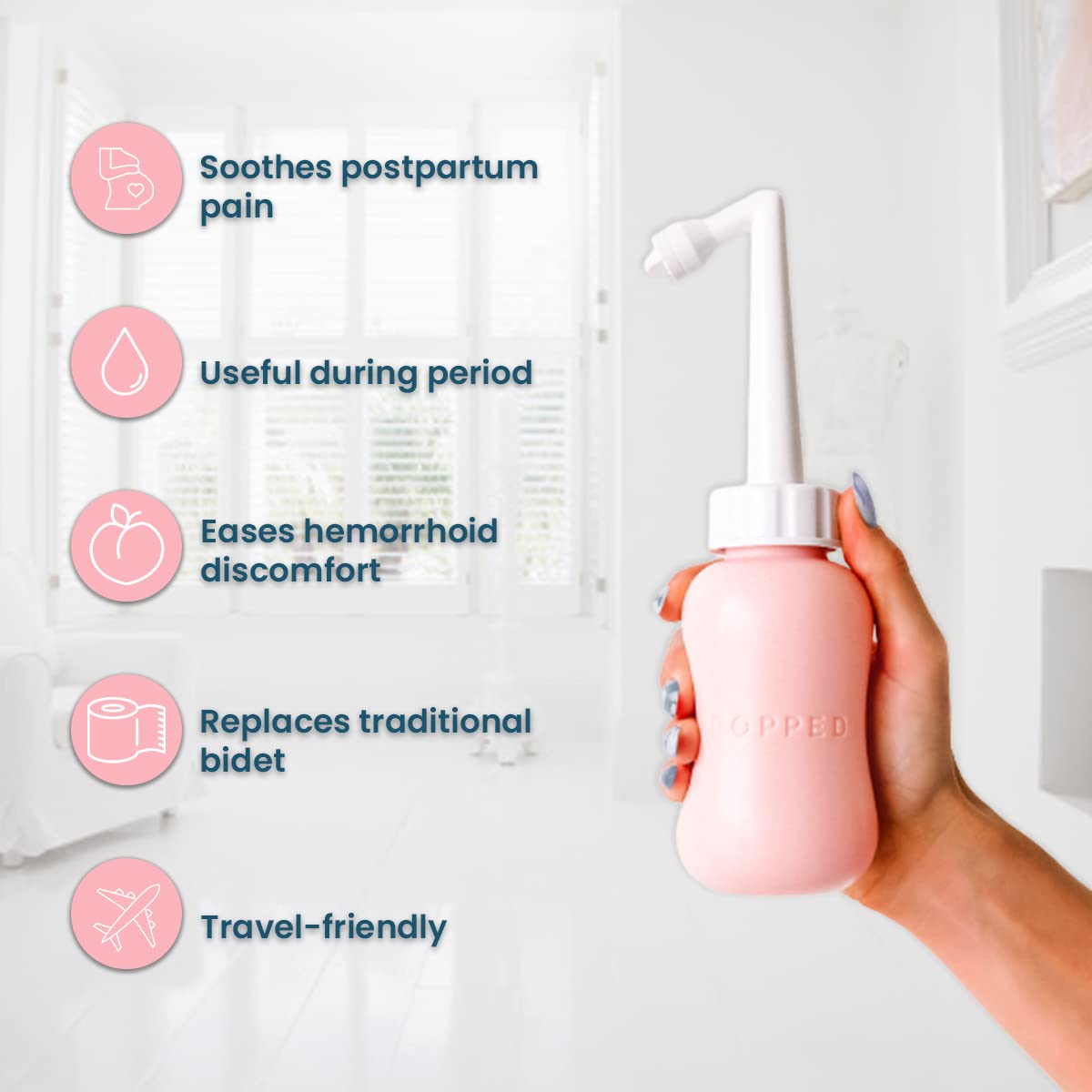 Popped Peri Bottle for Postpartum Care | Portable Bidet | Spray Bottle for Pain Relief, Tears POPPED buy supplements canada