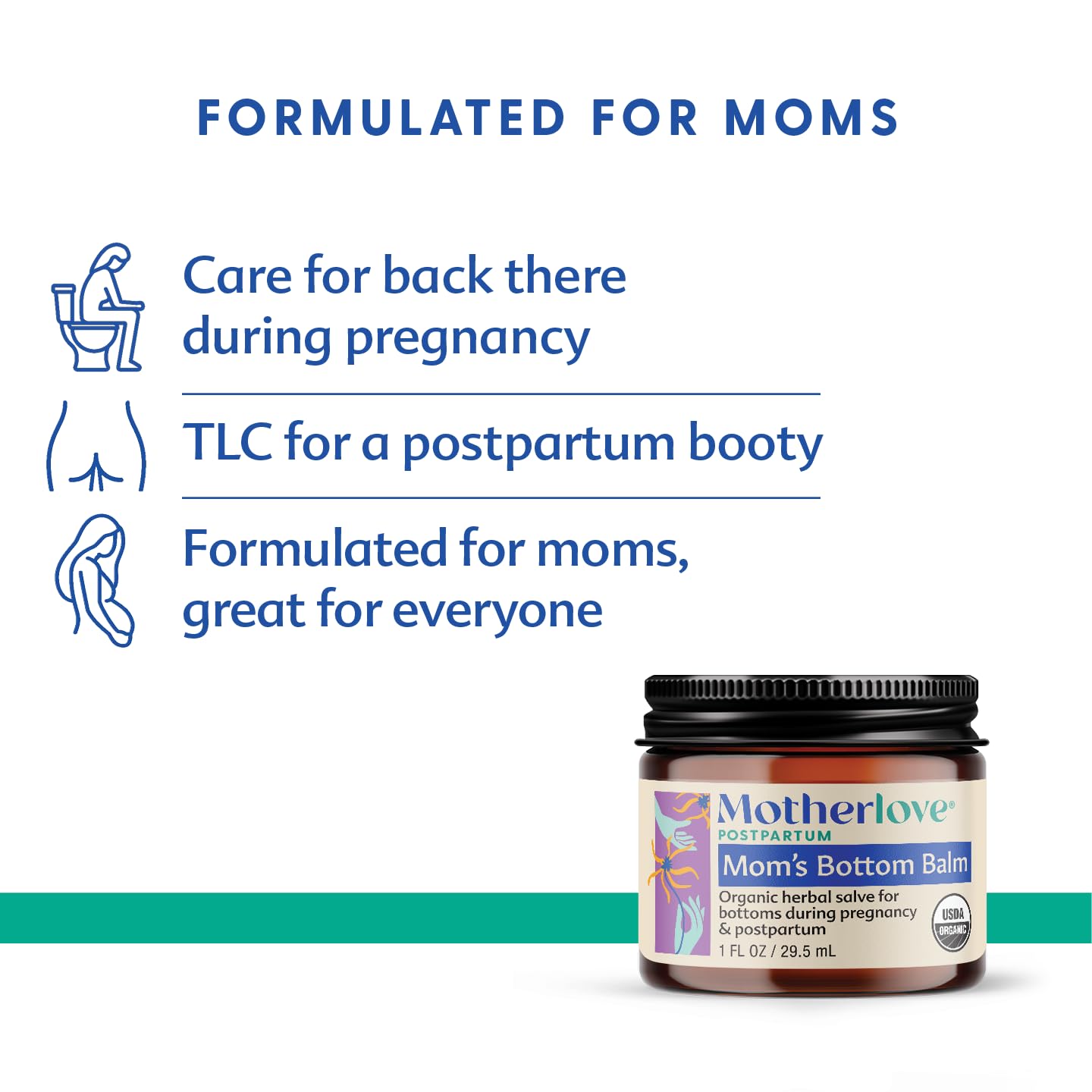 Motherlove Mom's Bottom Balm (1 oz) Organic Herbal Salve w/Witch Hazel for Bottoms During Pregnancy & Postpartum —Non-GMO Ointment Motherlove buy supplements canada