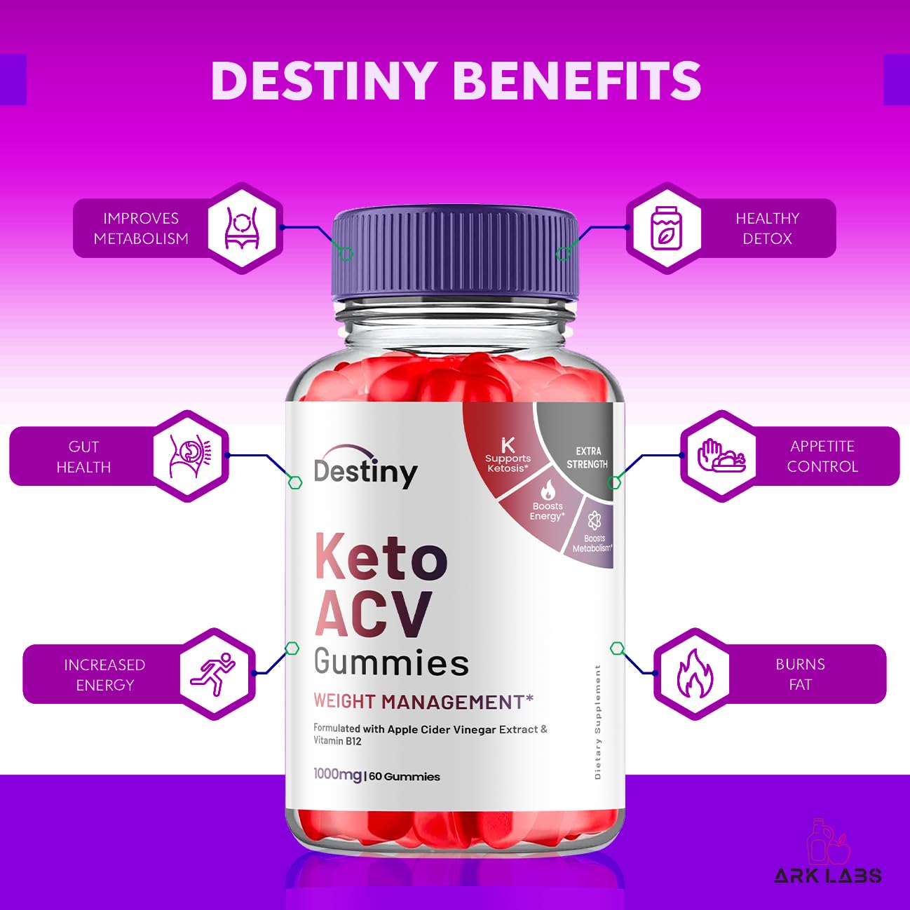 Destiny Keto ACV Gummies, Destiny Keto ACV Gummies Advanced 1000MG - Destiny Keto Ark Labs buy supplements canada