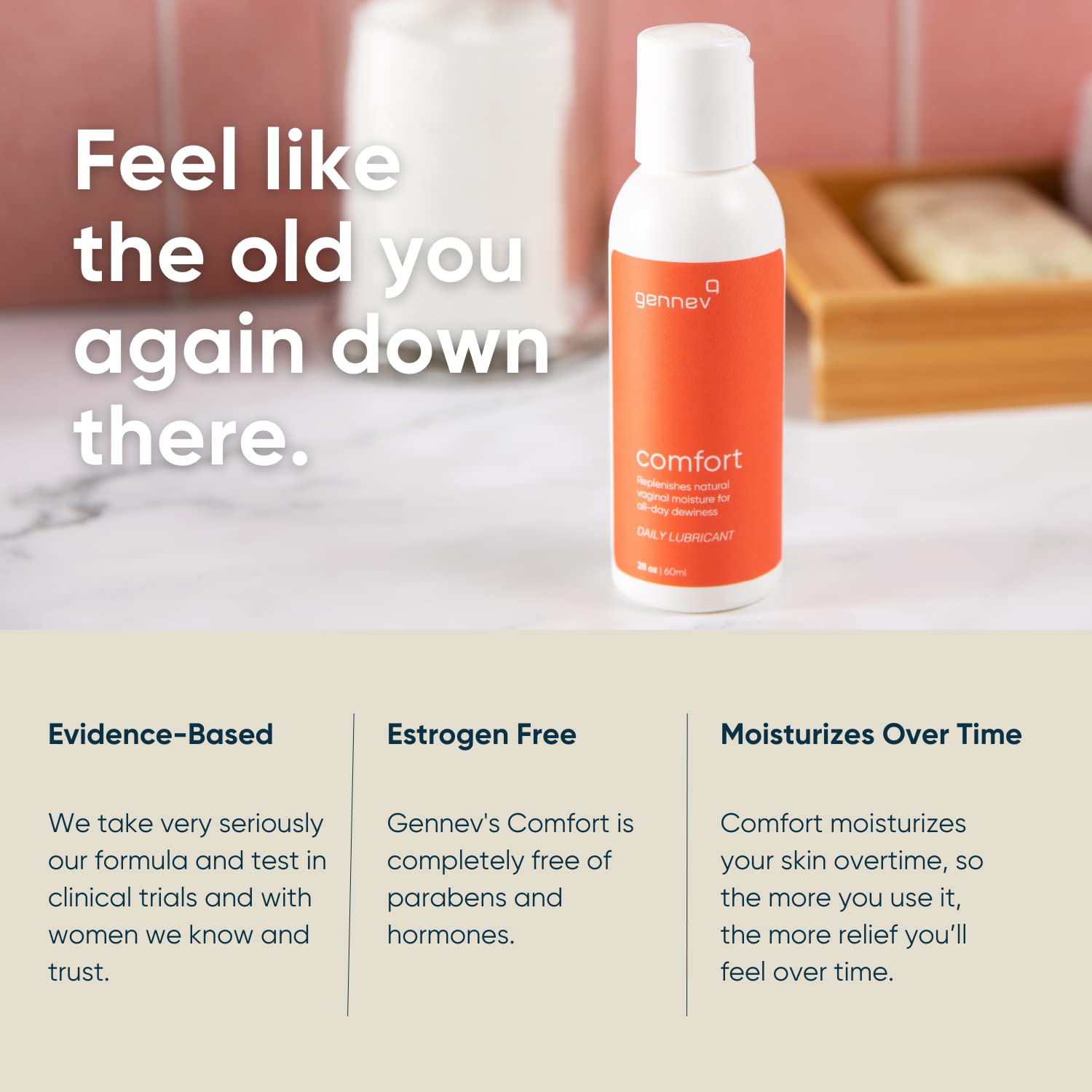 Gennev Intimate Water-Based Lubricant for Women - 2-in-1 Menopause Lubricant and Feminine genneve buy supplements canada