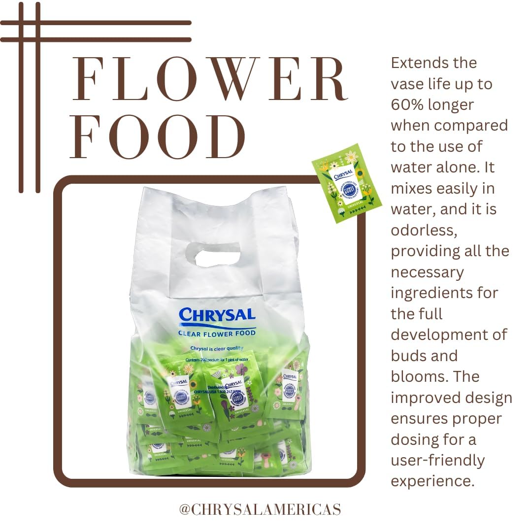 Chrysal Clear Flower Food Packets – Single Packet – Flower Arrangements & Bouquets – Floral Supplies Chrysal buy supplements canada