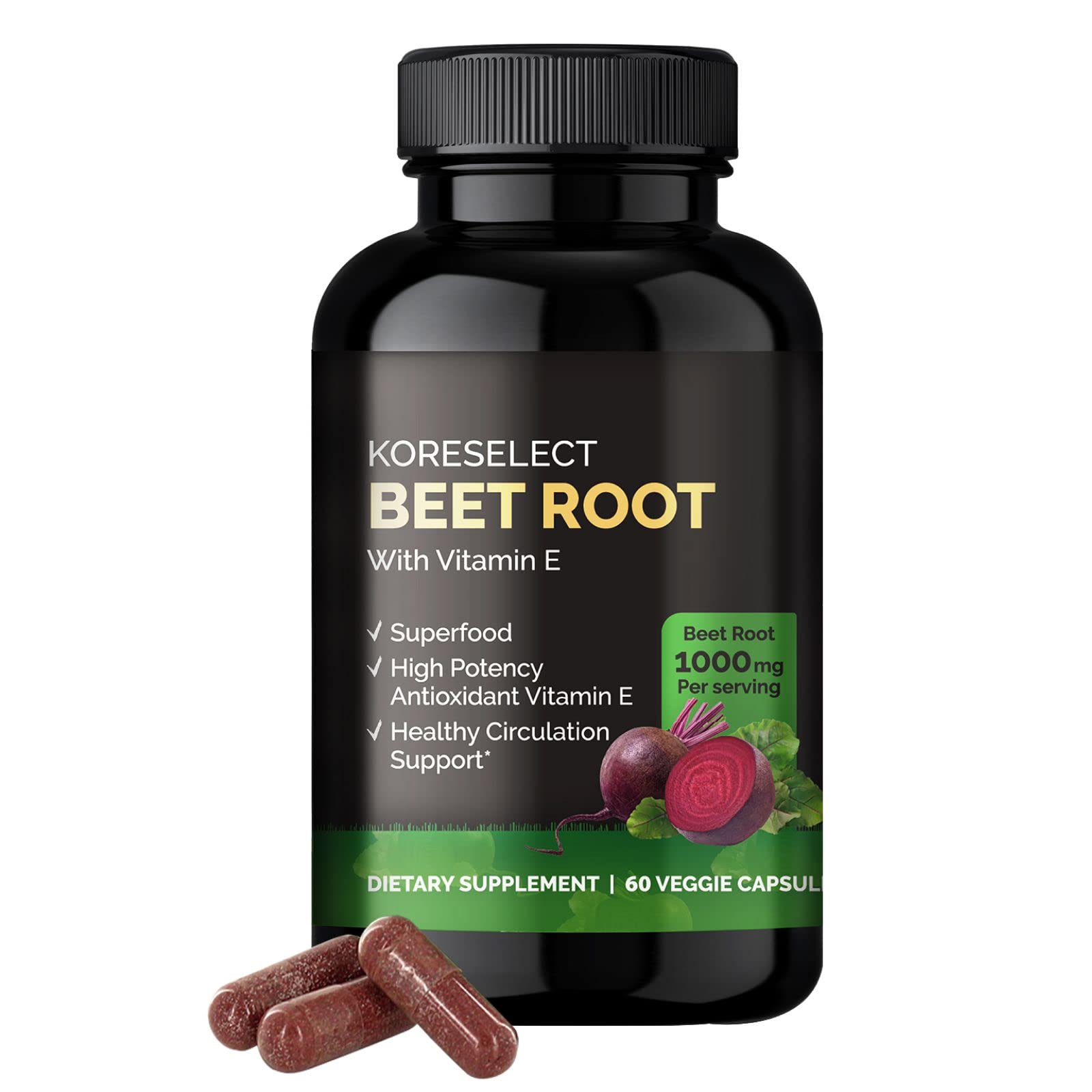 KORESELECT Beet Root & Tart Cherry Capsules 16,000mg Capsules Bundle for Nitric Oxide KORESELECT buy supplements canada