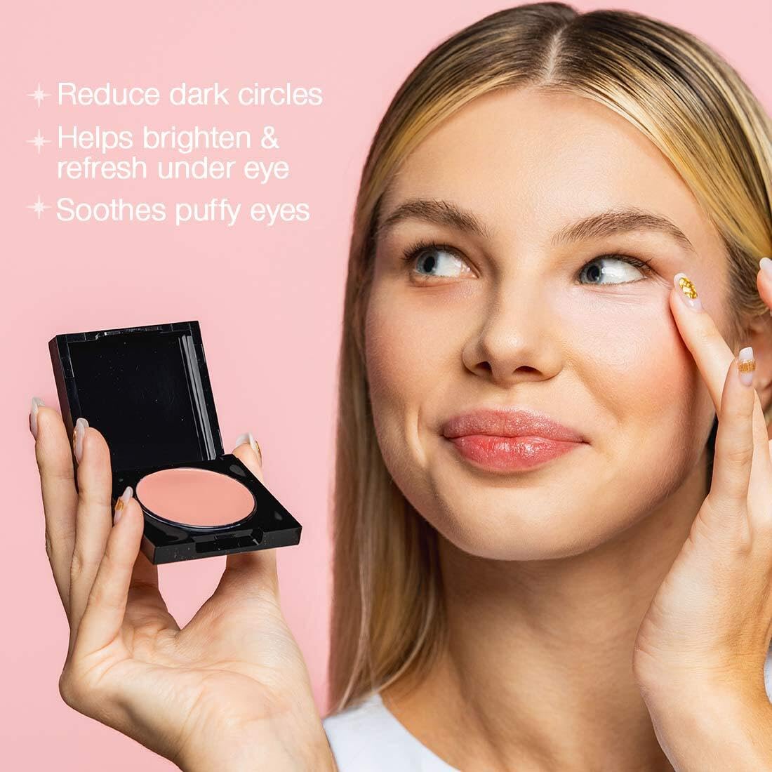 Palladio Under Eye Brightener, Conceal, Brightens, Reduces Appearance of Dark Circles, With Caffeine Peptides & Vitamin E, Tired Skin Color Correcting Brightener & Primer, Light to Medium (Soft Pink) Palladio buy supplements canada