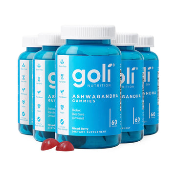 Goli Ashwagandha & Vitamin D Gummy - 300 Count - Mixed Berry, KSM-66, Vegan, Goli buy supplements canada