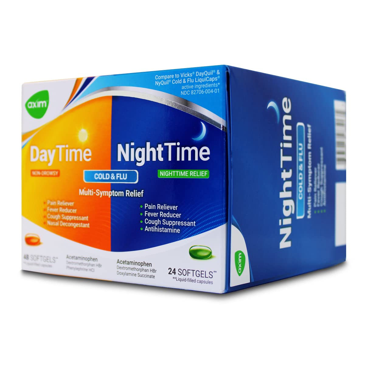 AXIM Day & Night 325-15-5-6.25 mg x 72 softgels AXIM buy supplements canada