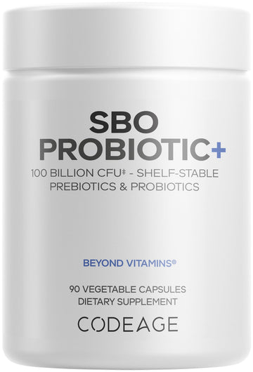 Codeage SBO Probiotics, 100 Billion CFUs Per Serving, Multi Strain Soil Based Organisms Blend and Organic Fermented Botanical Blend, Shelf-Stable, 90 Capsules Codeage buy supplements canada