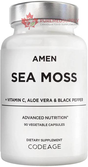 Amen Sea Moss Supplement - 1000mg Organic Irish Sea Moss, Bladderwrack, Burdock - Vitamin C, Aloe Vera, Black Pepper - Seaweed Superfood, Vitamins, Minerals, and Antioxidants - Non-GMO - 90 Capsules Amen buy supplements canada