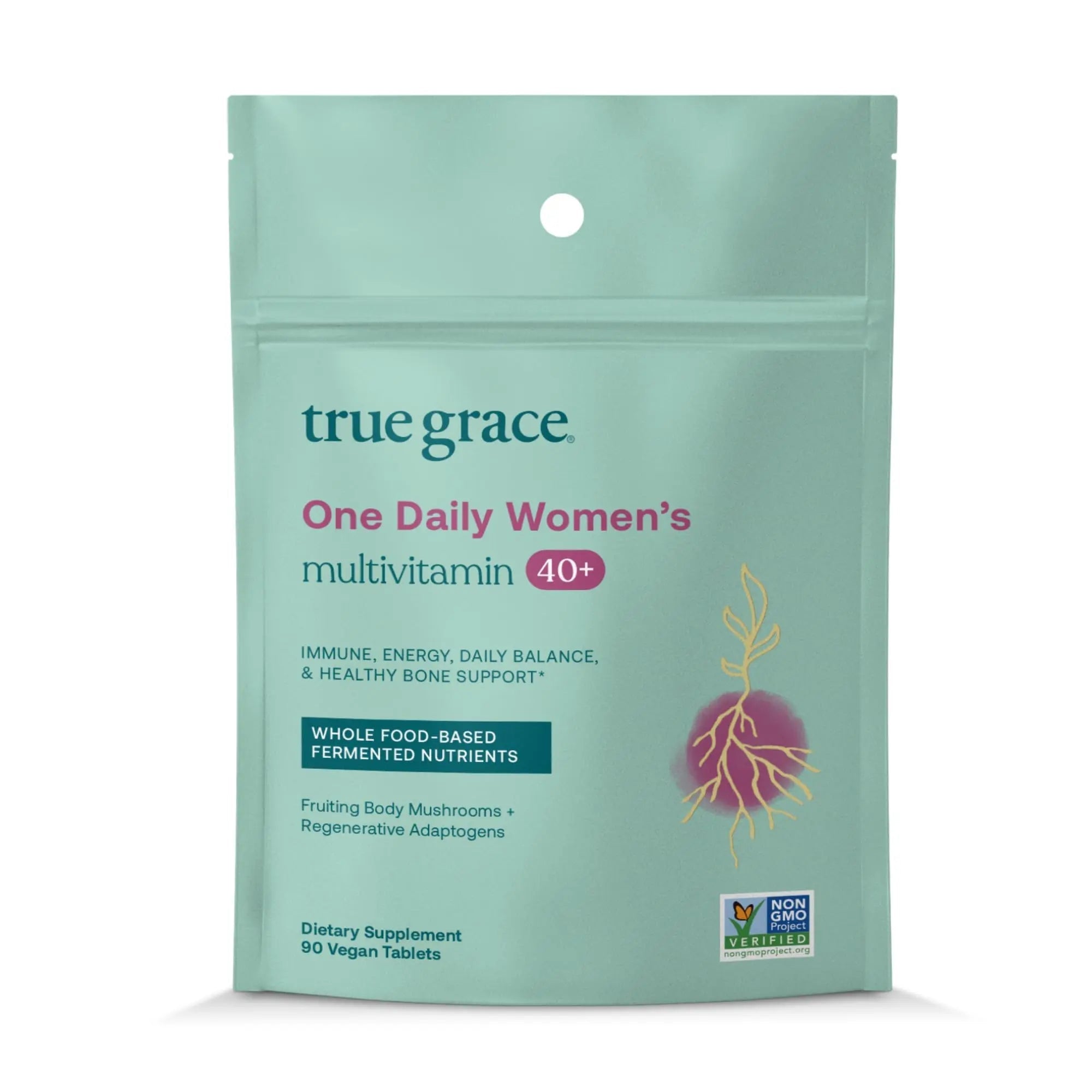 True Grace One Daily Women’s Multivitamin 40+ Fermented Minerals, Organic Adaptogens & Mushrooms Energy, Immune, Bone Support True Grace buy supplements canada