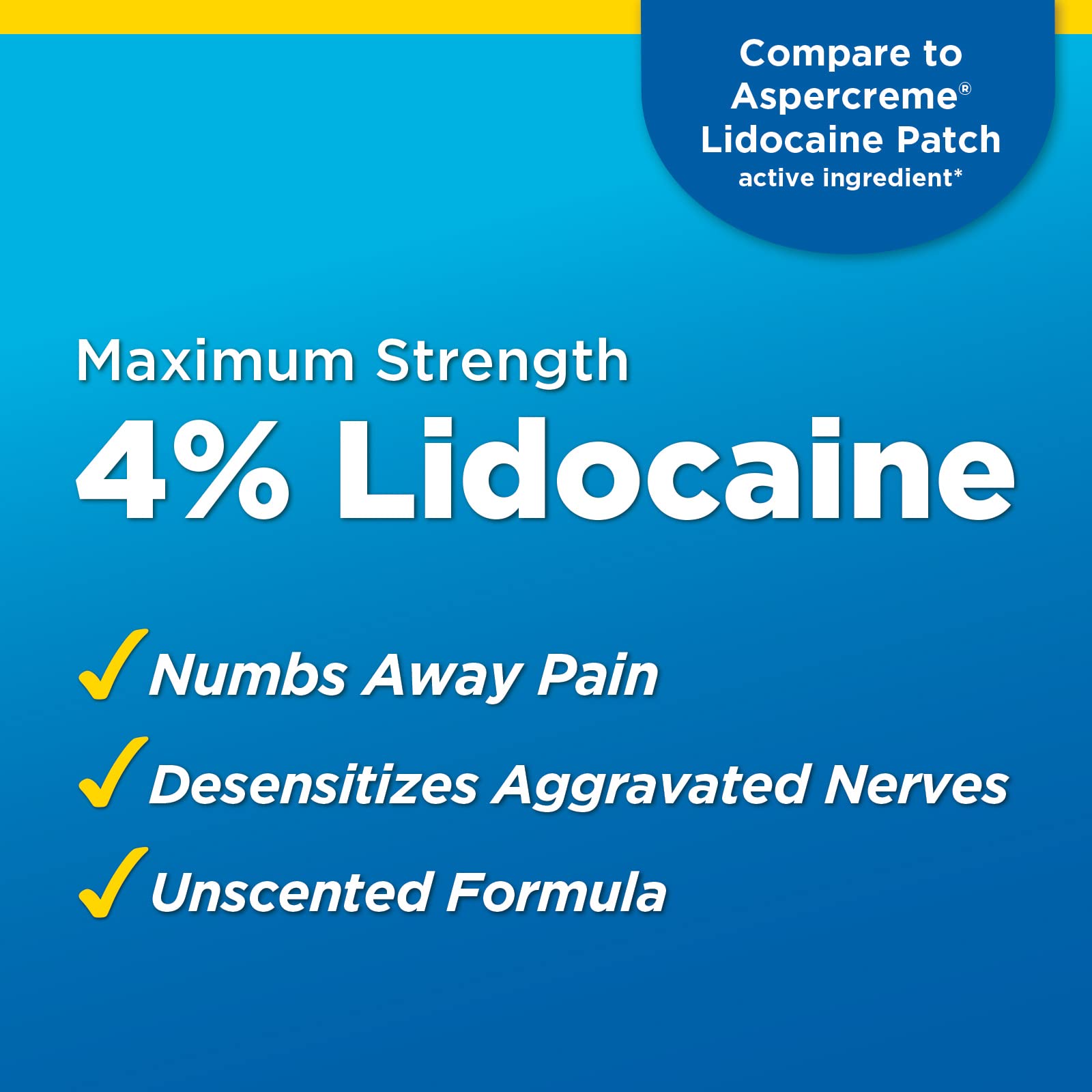 Amazon Basic Care Maximum Strength OTC Pain Relief , 4% Lidocaine Patch, 3.9” x 5.5”, 15-Count Box (Previously HealthWise) Amazon Basic Care buy supplements canada