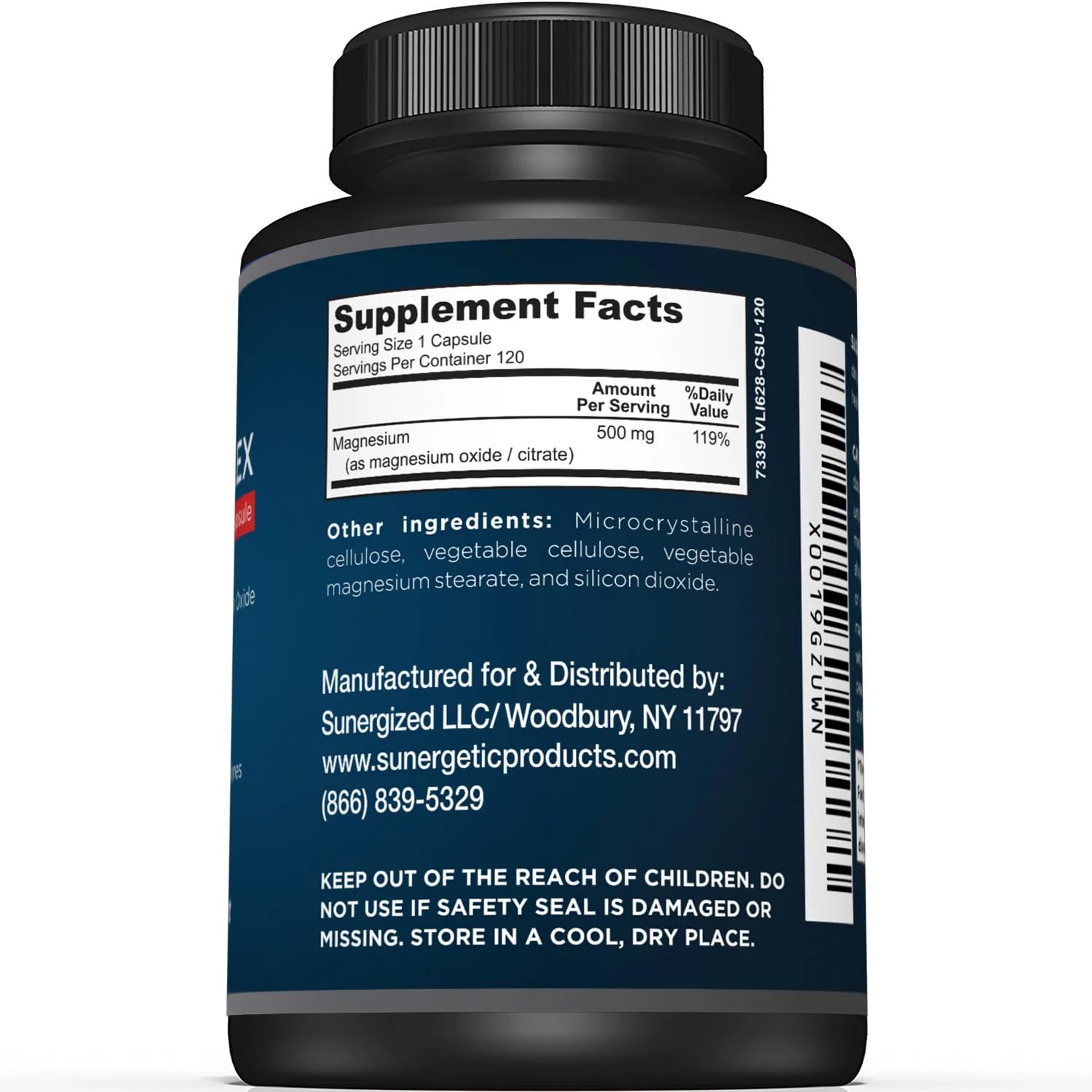 Premium Magnesium Citrate Capsules – Powerful 500mg Magnesium Oxide & Citrate Supplement – Helps Support Healthy Bones, Muscles, Teeth, Energy & Relaxation – 120 Vegetable Capsules Sunergetic buy supplements canada