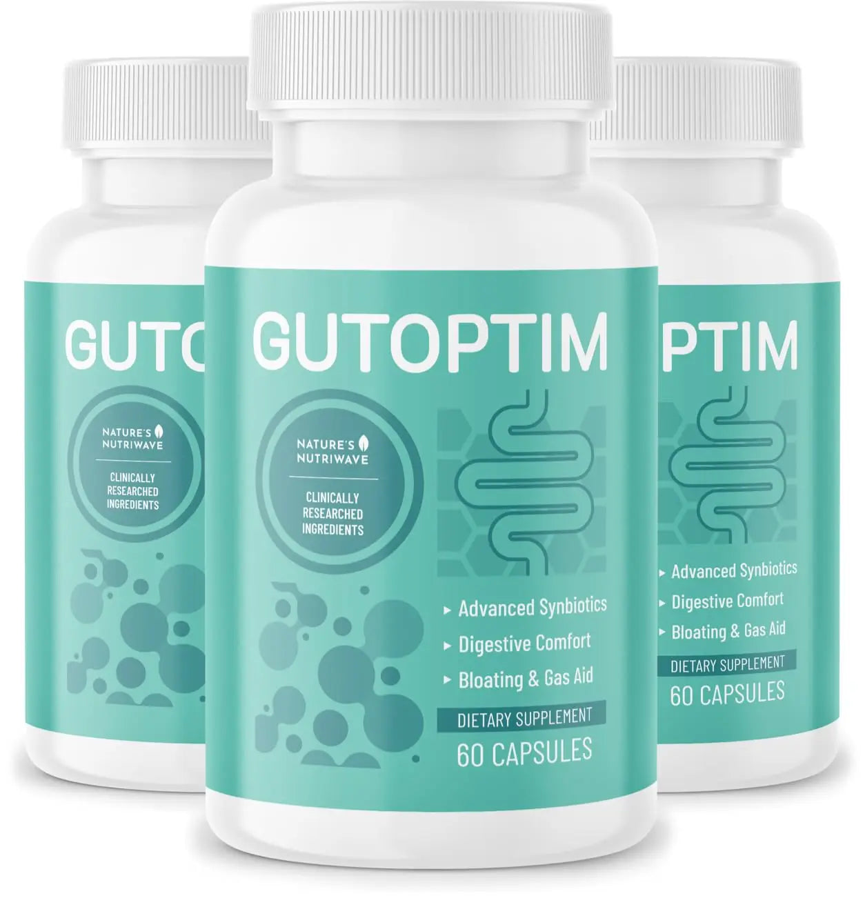GutOptim Probiotic & Prebiotic Capsules | Pre and Probiotics for Synbiotic Gut Health & Bloating Relief for Women & Men | Enzyme with Probiotics for Digestive Health | Non-GMO, 60 Ct, 3 Month Supply Nature’s NutriWave buy supplements canada