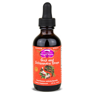 Dragon Herbs Goji Berry & Schizandra Drops • Triple Extractions • for Eye, Skin, Lung & Healthy Aging Support, Beauty Tonic • Super Potency • Fast Acting • 2 fl oz, 60 mL • Tincture Supplement Dragon Herbs buy supplements canada