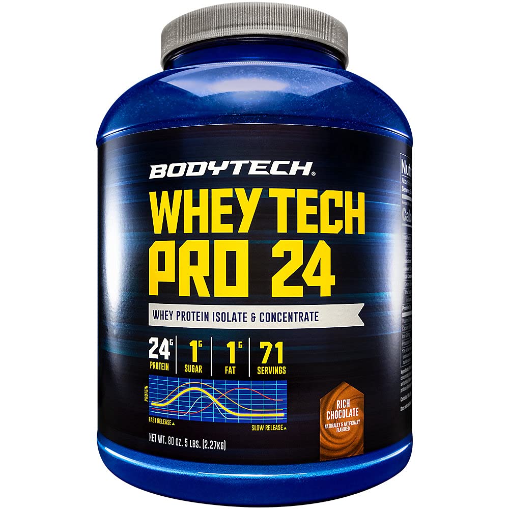 BODYTECH Whey Tech Pro24 Powder Rich Chocolate (5 lbs/ 71 Servings) BODYTECH buy supplements canada