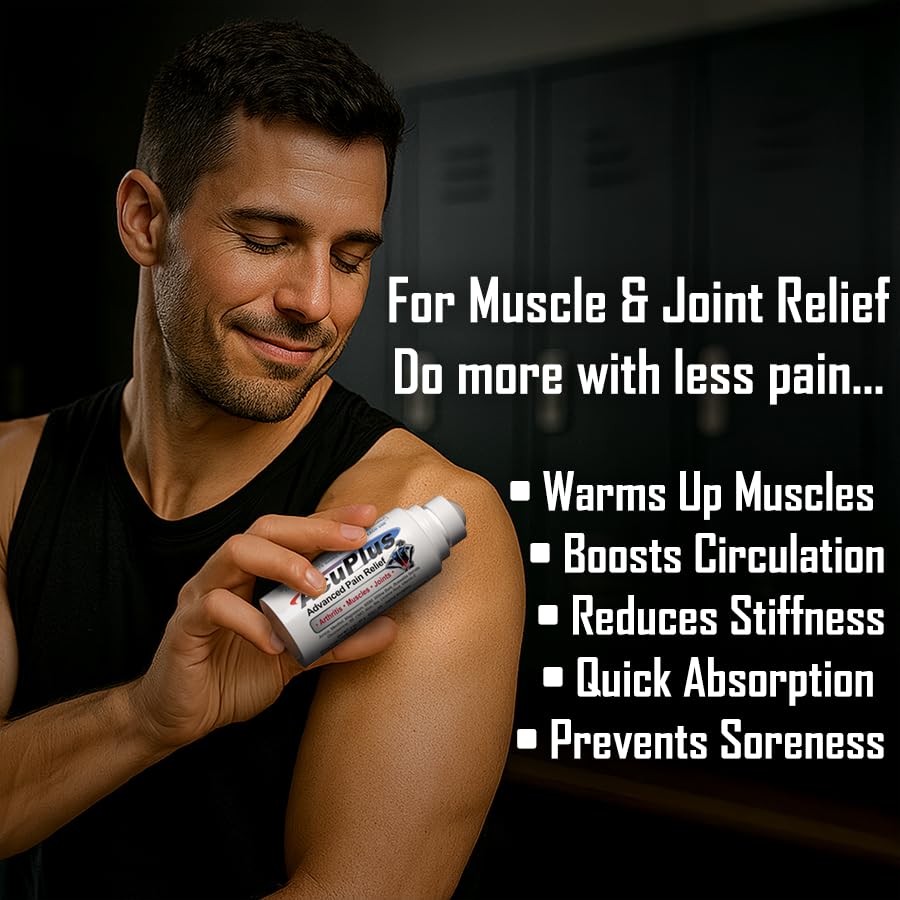 AcuPlus - Pain Relief Roll On - Topical Anti Inflammatory to Soothe Muscles & Joints - Arthritis Pain Reliever, Bursitis, Tendonitis Cream - TSA Compliant, Convenient Roll On - 3 fl. oz. (Pack of 1) AcuPlus buy supplements canada