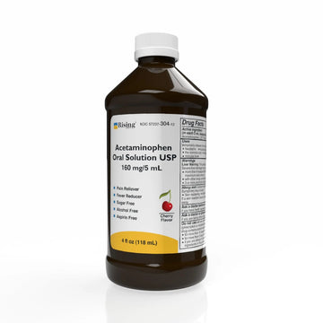 Rising Health Acetaminophen Oral Solution USP, 160 mg/5 mL | Pain & Fever Reliever | Cherry Flavor | Available in 118 mL & 473 mL (118ml - 4oz) Rising buy supplements canada
