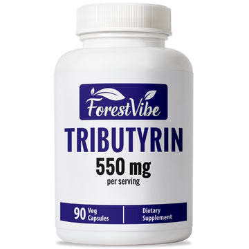 ForestVibe Tributyrin Supplement 550mg, Advanced Butyrate Form for Gut Health, 60% Standardized, More Effective Delivery Than Sodium Butyrate, 90 Capsules, Non-GMO & Gluten Free Postbiotic Supplement ForestVibe buy supplements canada