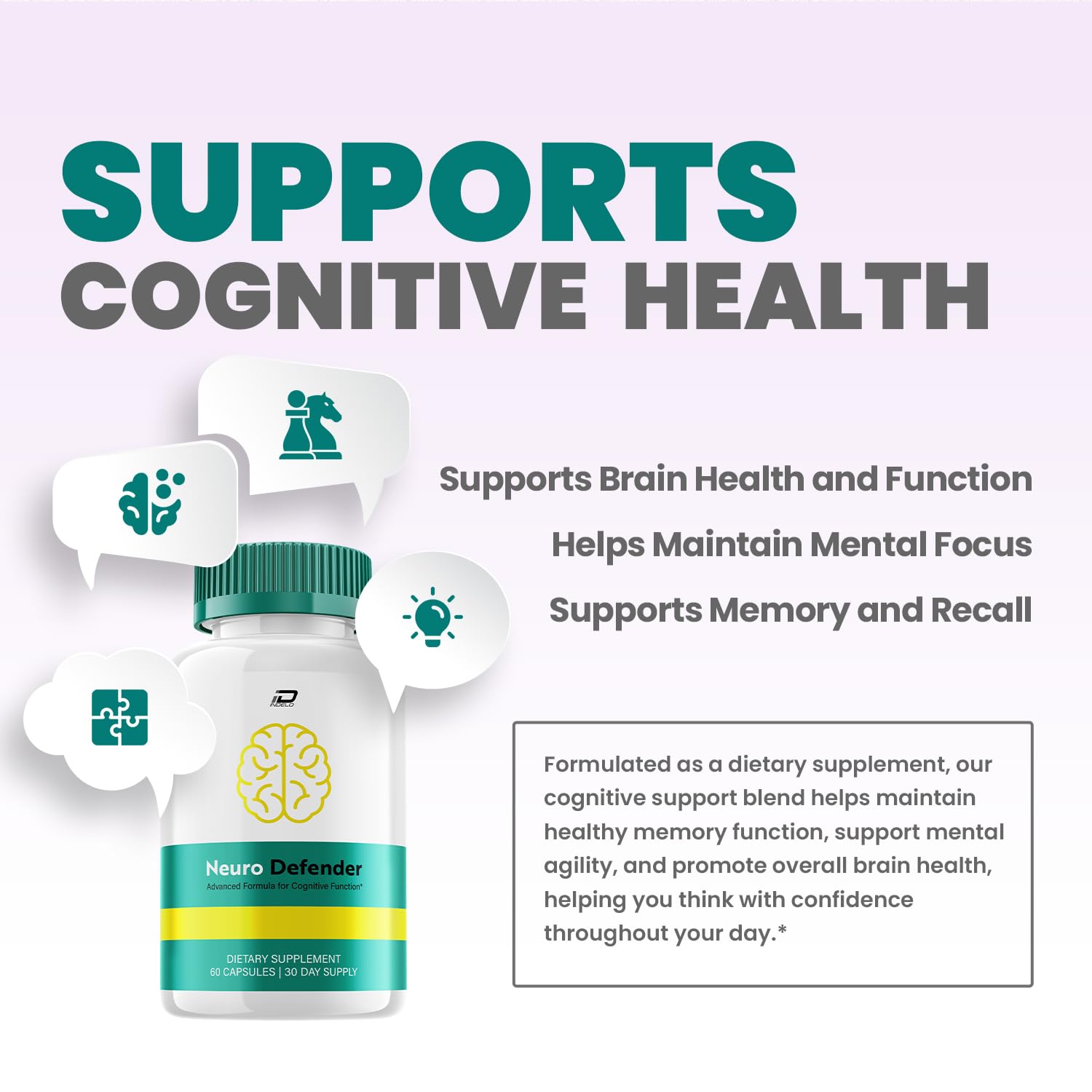 Neuro Defender Supplement Capsules – NeuroDefender Natural Blend Formula Focus Memory Support and Reviews (1 Pack – 60 Capsules) Indelo buy supplements canada