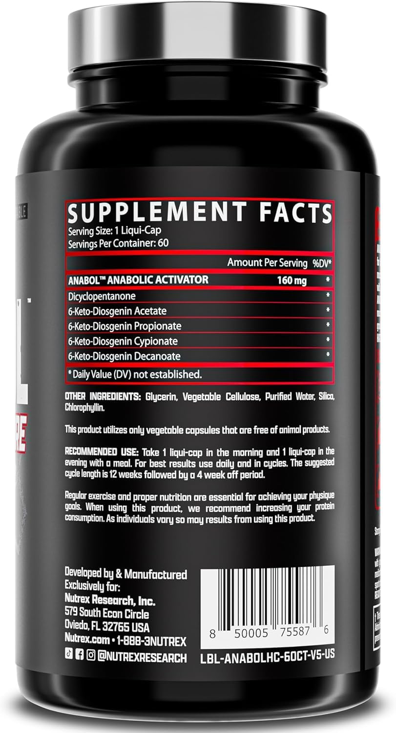 Nutrex Research Anabol Hardcore Anabolic Activator, Muscle Builder and Hardening Agent, 60 Pills Nutrex Research buy supplements canada
