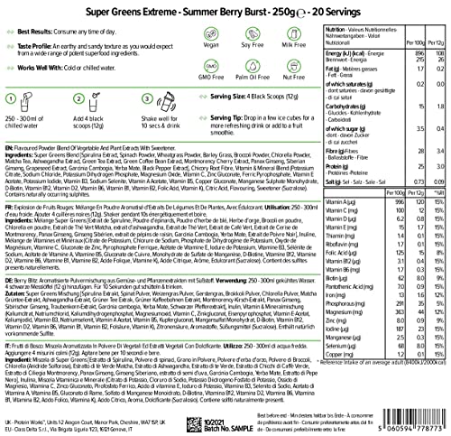 Protein Works Super Greens Extreme Powder , 156 Health Benefits , 41 Active Ingredients , Vegan Protein Works buy supplements canada