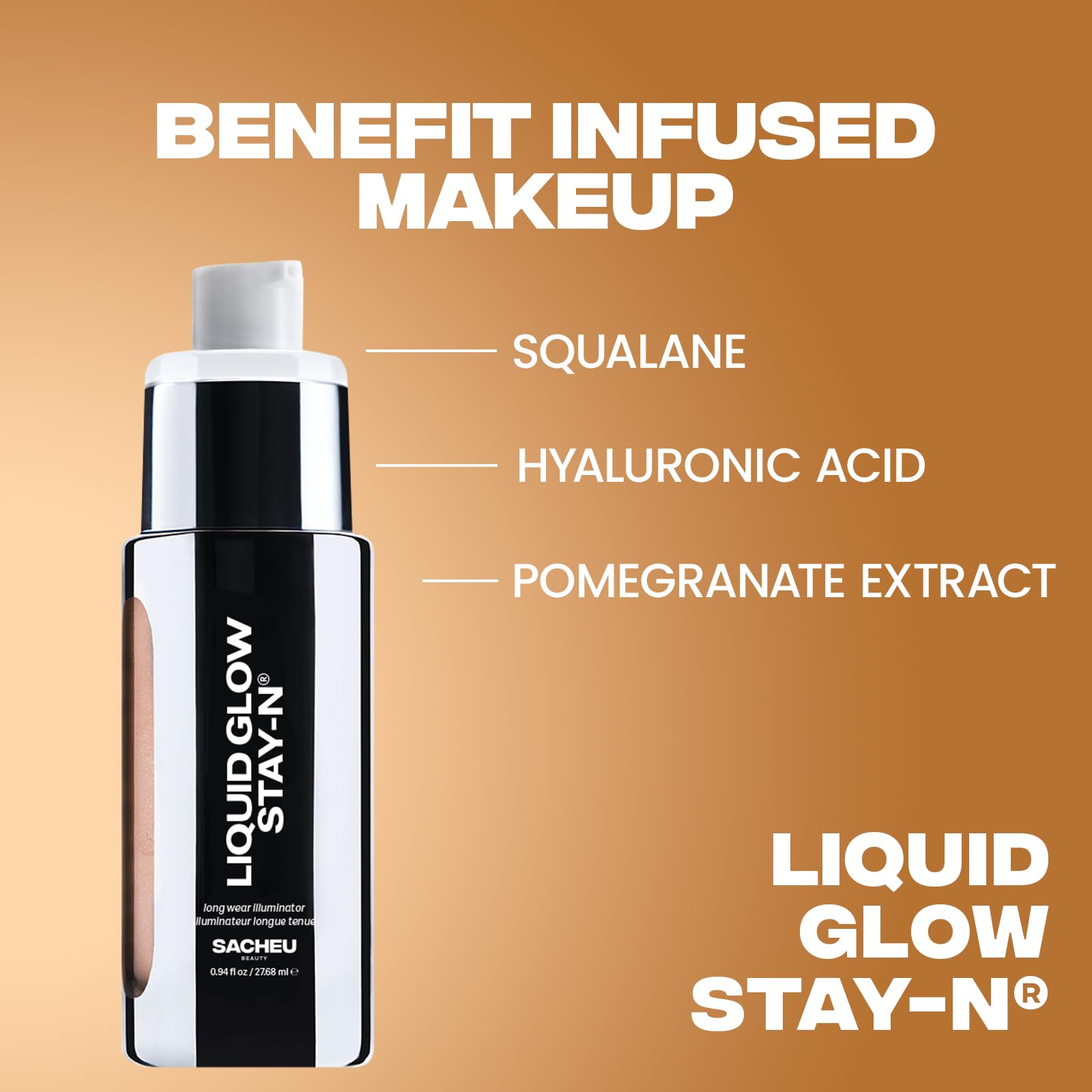 Sacheu Liquid Glow STAY-N Liquid Highlighter & Illuminator Makeup — 30ml Long Lasting Luminous Glow Lightweight Dewy Finish, Glow Getter Sacheu buy supplements canada