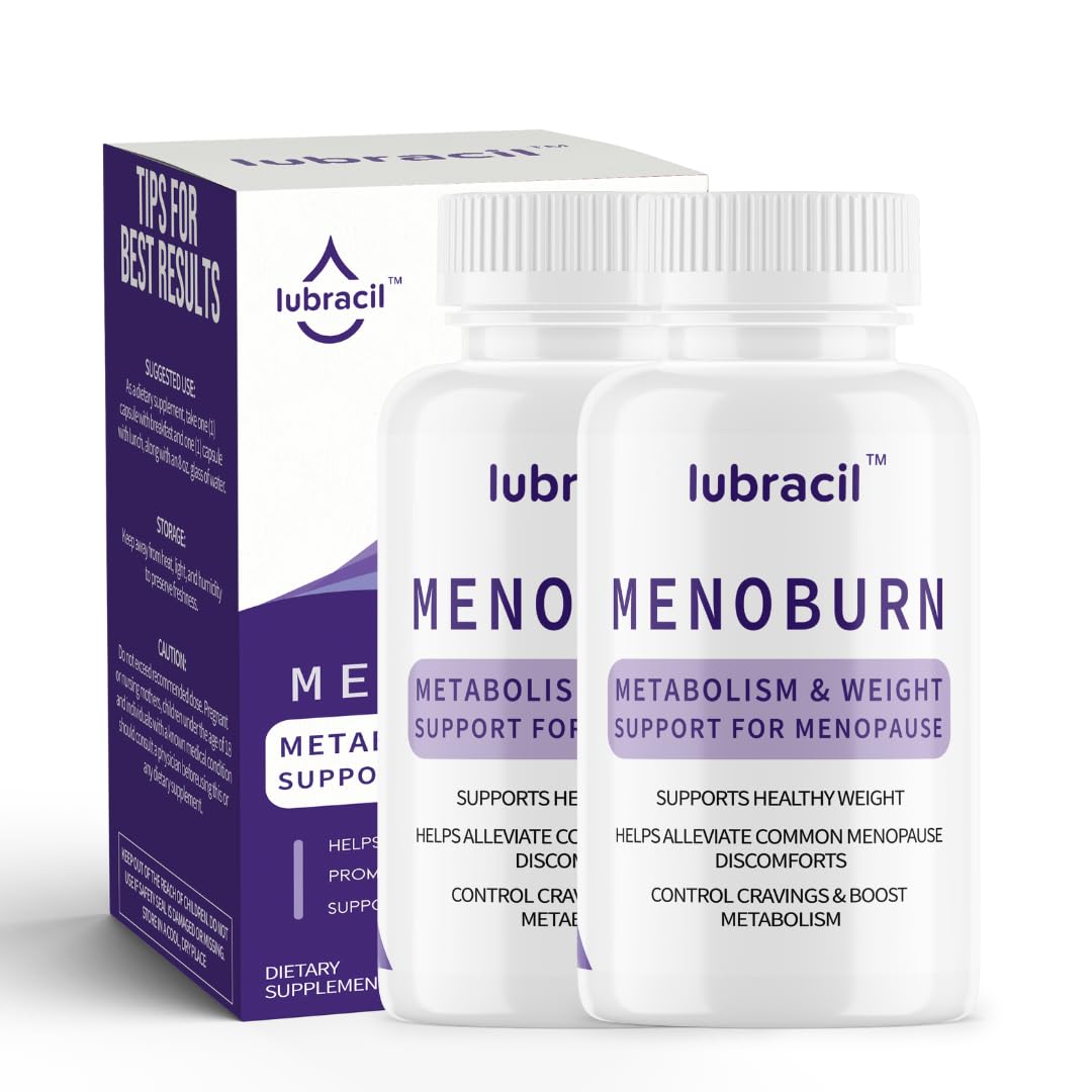 Lubracil Menoburn Perimenopause & Menopause Supplements for Women – Helps Metabolism, Estrogen & Wellness – Targets Hot Flashes, Bloating & Energy – 120 Count, 2 Pack Lubracil buy supplements canada