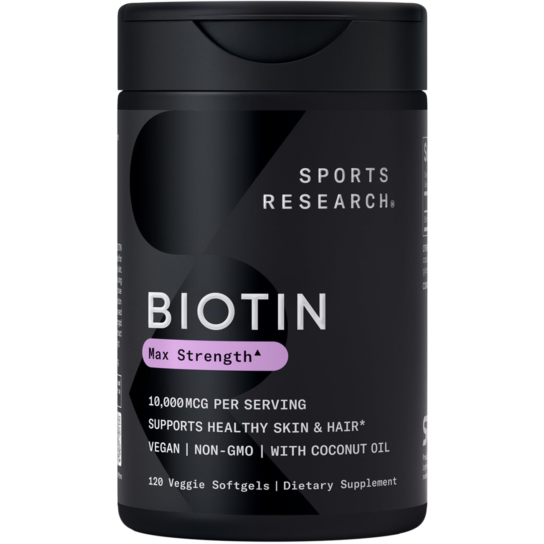 Sports Research® Biotin 10,000mcg with Organic Coconut Oil - Biotin (Vitamin B7) for Healthy Skin and Hair Support* - for Women and Men - Vegan, Non-GMO Sports Research buy supplements canada