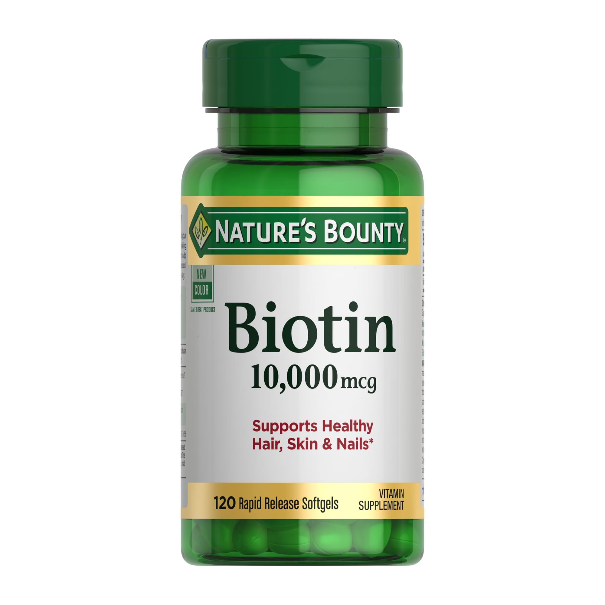 Nature's Bounty Biotin Hair Skin and Nails Vitamins, Supports Healthy Hair, Skin and Nails, 10,000 mcg, 120 Softgels (Pack of 1) Nature's Bounty buy supplements canada