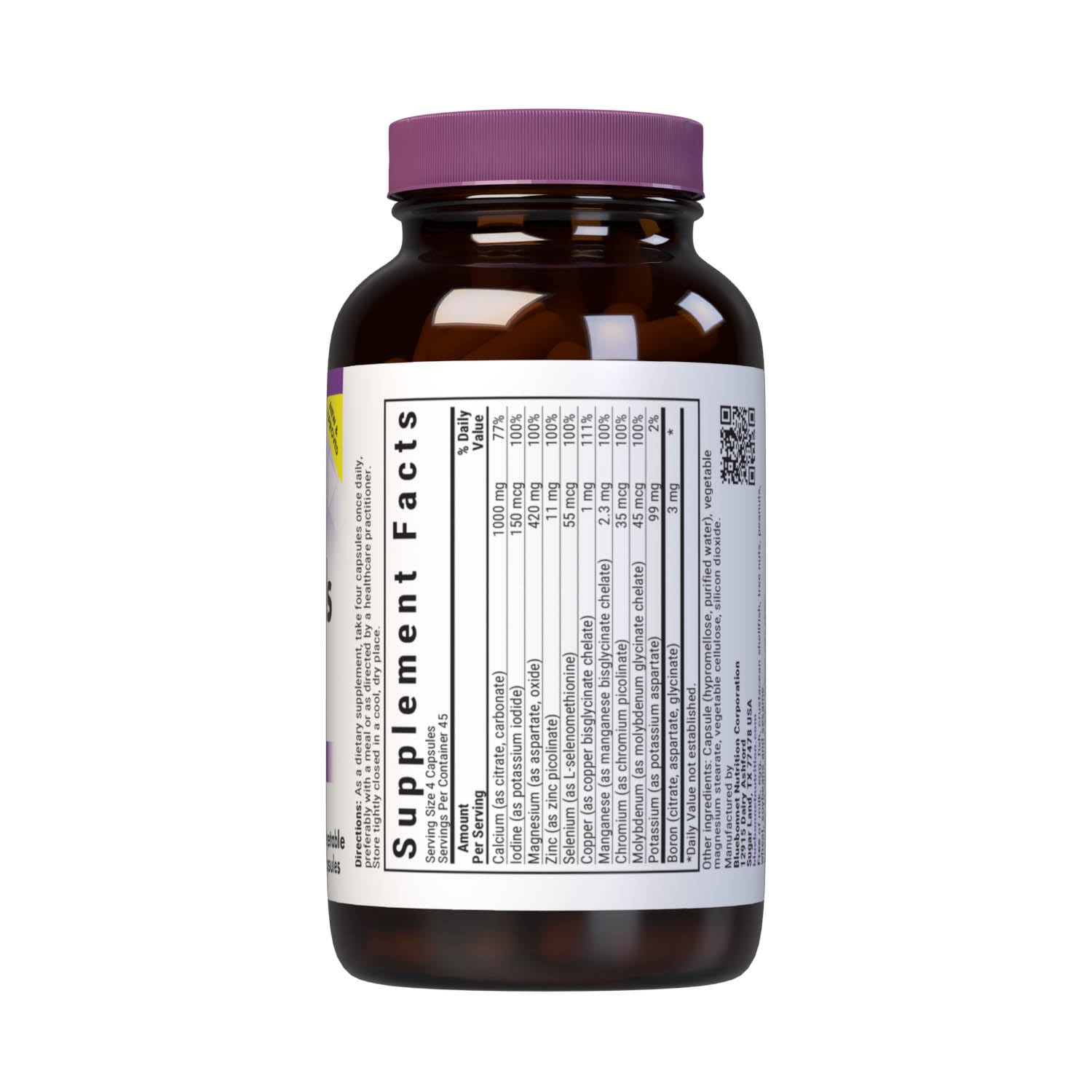 Bluebonnet Multi Minerals Supplement Plus Boron Chelated Magnesium Potassium Copper Selenium Manganese Chromium & Zinc Complex for Women & Men - No Iron, Non-GMO, Gluten-Free - 180 Vegetable Capsules BlueBonnet buy supplements canada
