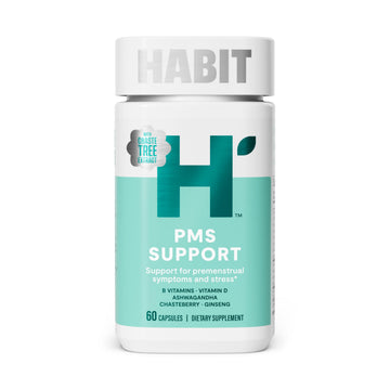 Habit PMS Support Supplement for Women (60 Capsules) - Supports Premenstrual Symptoms & Stress, Hormone Balance, Mood, B Vitamins, Vitamin D, Chasteberry, Ashwagandha, Gluten-Free, Non-GMO (1 Pack) H' Habit buy supplements canada