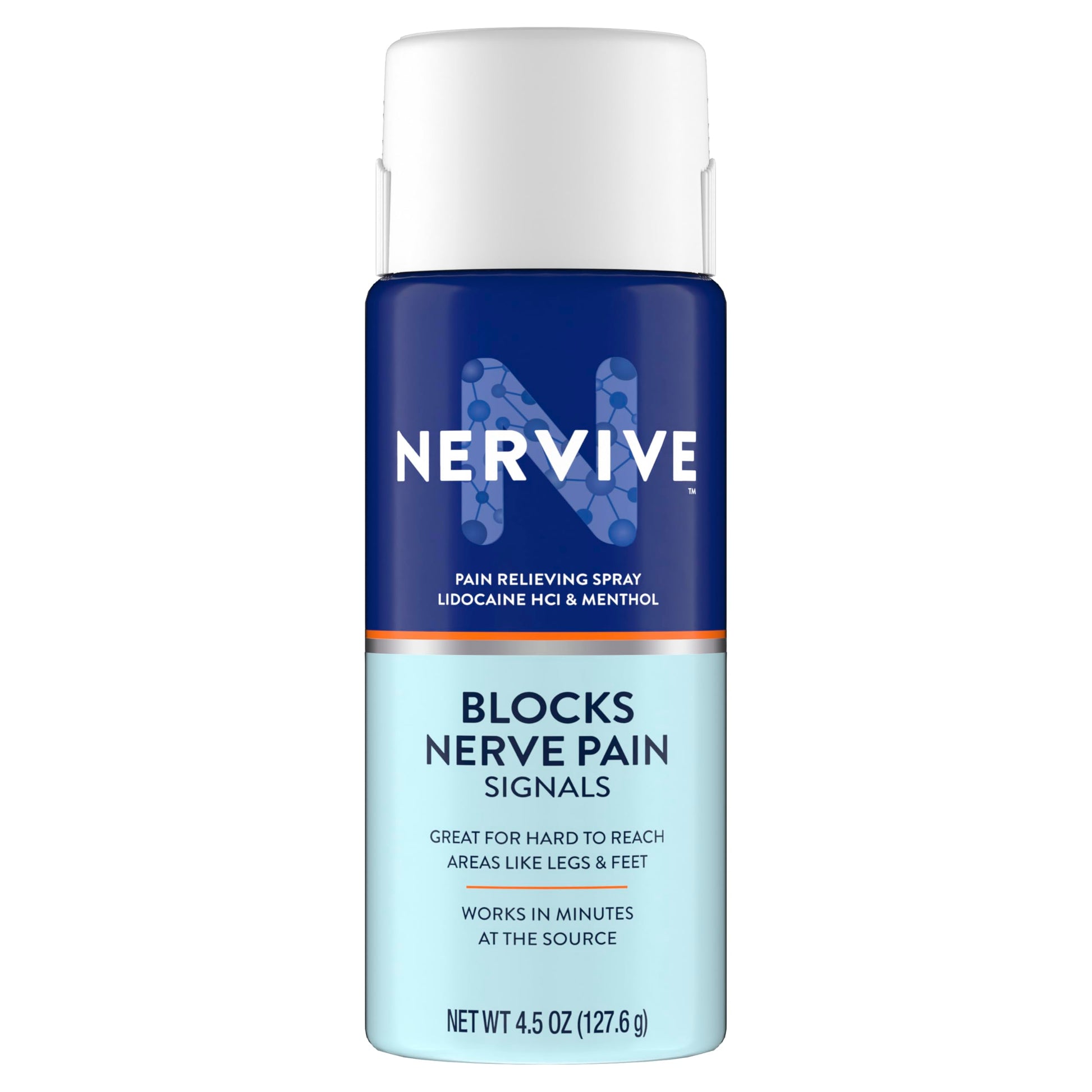 Nervive Pain Relieving Spray, Lidocaine Spray, Nervive Pain Relief, Lidocaine Topical, Foot Pain, Leg Pain, Hand Pain, Max Strength Formula, for Hard to Reach Areas, 4.5oz Nervive buy supplements canada