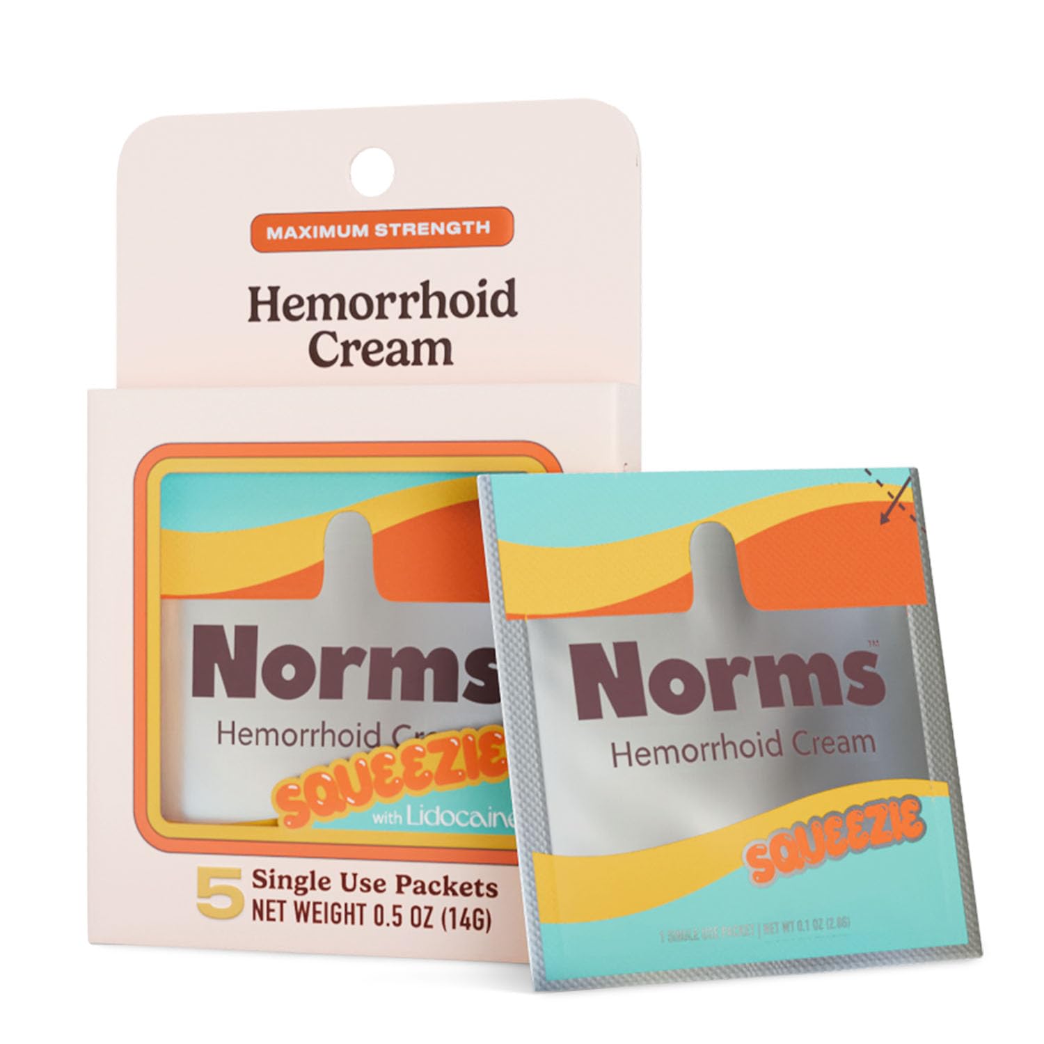 Norms Squeezies Lidocaine Hemorrhoid Cream, Discreet Single Use Travel Packets, 5% Lidocaine, Phenylephrine, Aloe and Glycerin – Numbing, Soothing & Swelling Relief On the Go, 5 Count Norms buy supplements canada