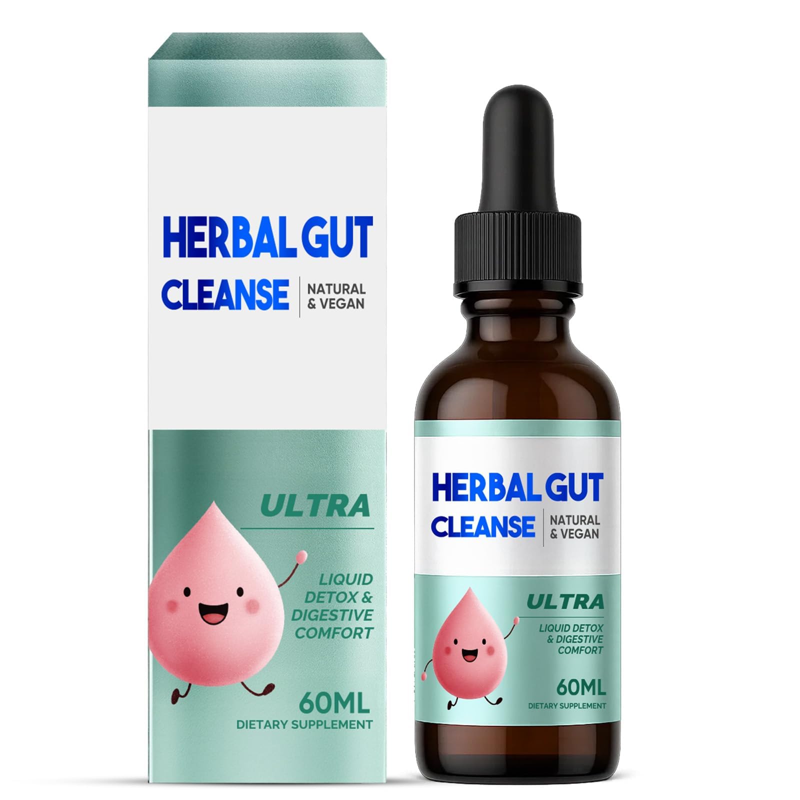 Kids Herbal Gut Cleanse Drops, Parasite Cleanse for Humans Liquid with Wormwood, Black Walnut & Probiotics, Supports Digestive & Overall Gut Health for Children (2 oz) HerbX buy supplements canada