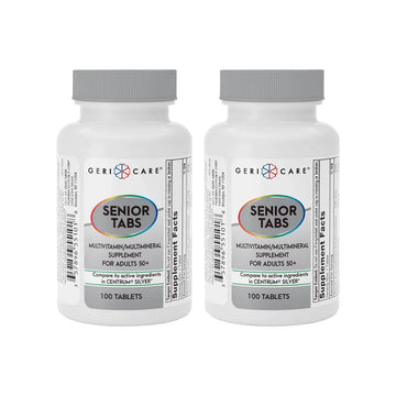 GeriCare Senior Tab 50+ Multivitamin and Minerals Tablets - Immune Support - Age-Defying Nutrition, 100 Count (Pack of 2) GeriCare buy supplements canada