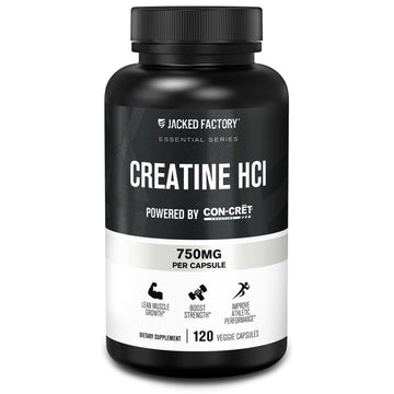 Jacked Factory Creatine HCl Capsules - CON CRET Creatine Pills 750mg - Lean Muscle Growth & Recovery, Boost Strength & Endurance, No Bloating or Cramps - 120 Capsules Jacked Factory buy supplements canada