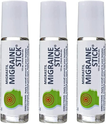 Basic Vigor Migrastil Migraine Stick Rollon - Fast Cooling Comfort for Your Head 3-Pack. Aromatherapy with Peppermint & Other Essential Oils. Metal Roller. Made in USA by Basic Vigor Basic Vigor buy supplements canada