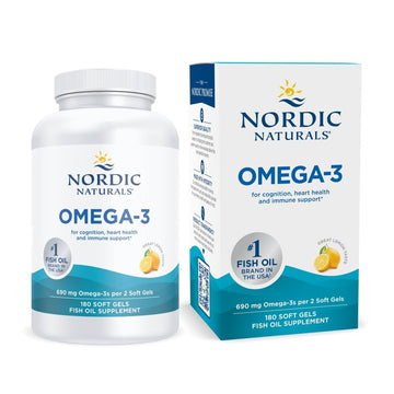 Nordic Naturals Omega-3, Lemon Flavor - 180 Soft Gels - 690 mg Omega-3 - Fish Oil - EPA & DHA - Immune Support, Brain & Heart Health, Optimal Wellness - Non-GMO - 90 Servings Nordic Naturals buy supplements canada