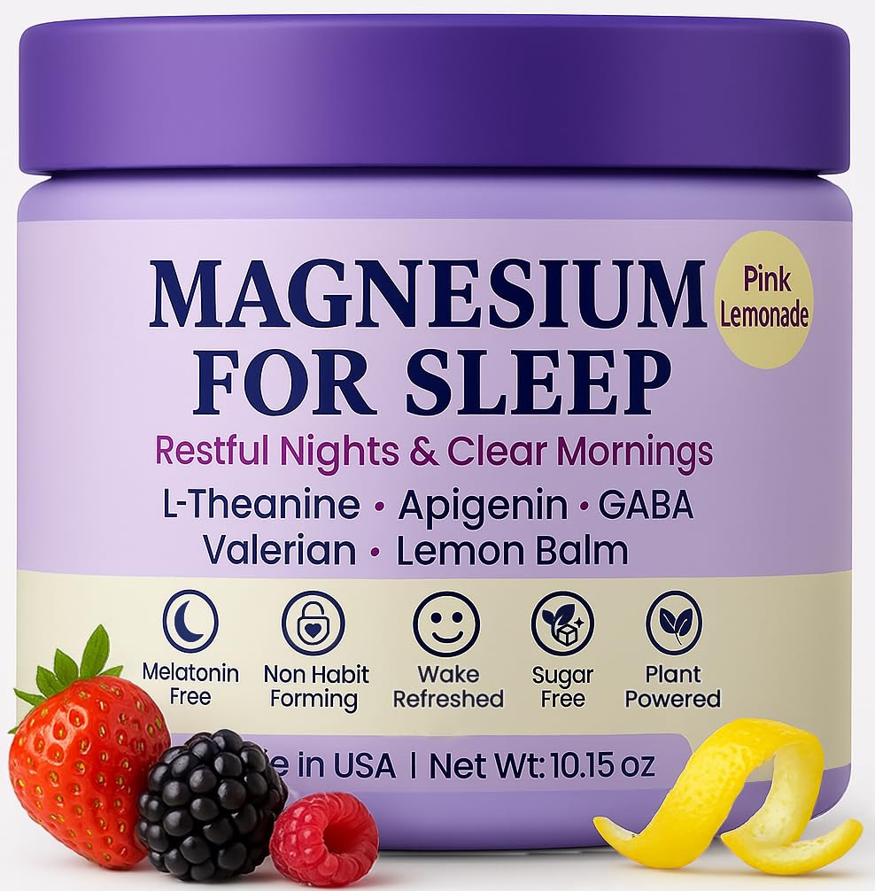 Magnesium Glycinate Powder for Sleep - Magnesium Sleep Aid Without Melatonin - Natural Sleep Drink Mix with GABA, L-Theanine, Apigenin, Valerian & Lemon Balm Dr. Matthew buy supplements canada