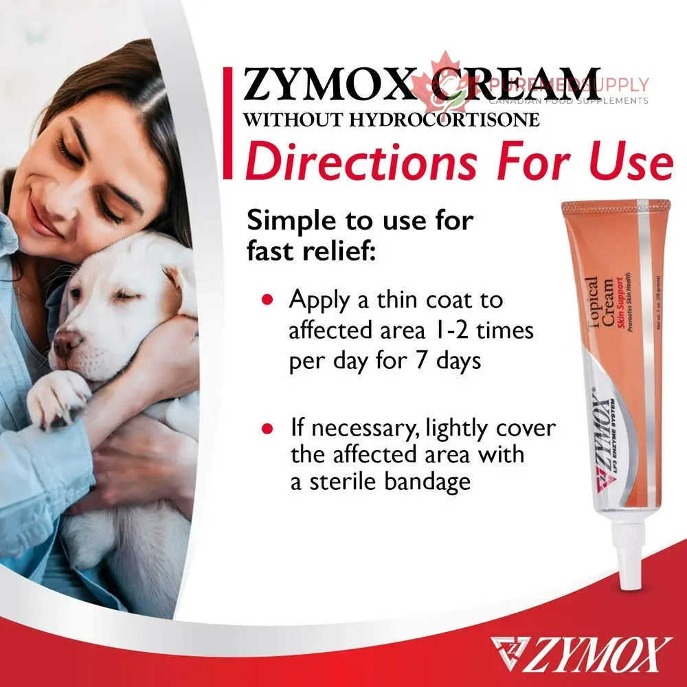 Pet King Brands ZYMOX Veterinarian Strength Topical Cream for Dogs and Cats, 1oz Pet King Brands buy supplements canada