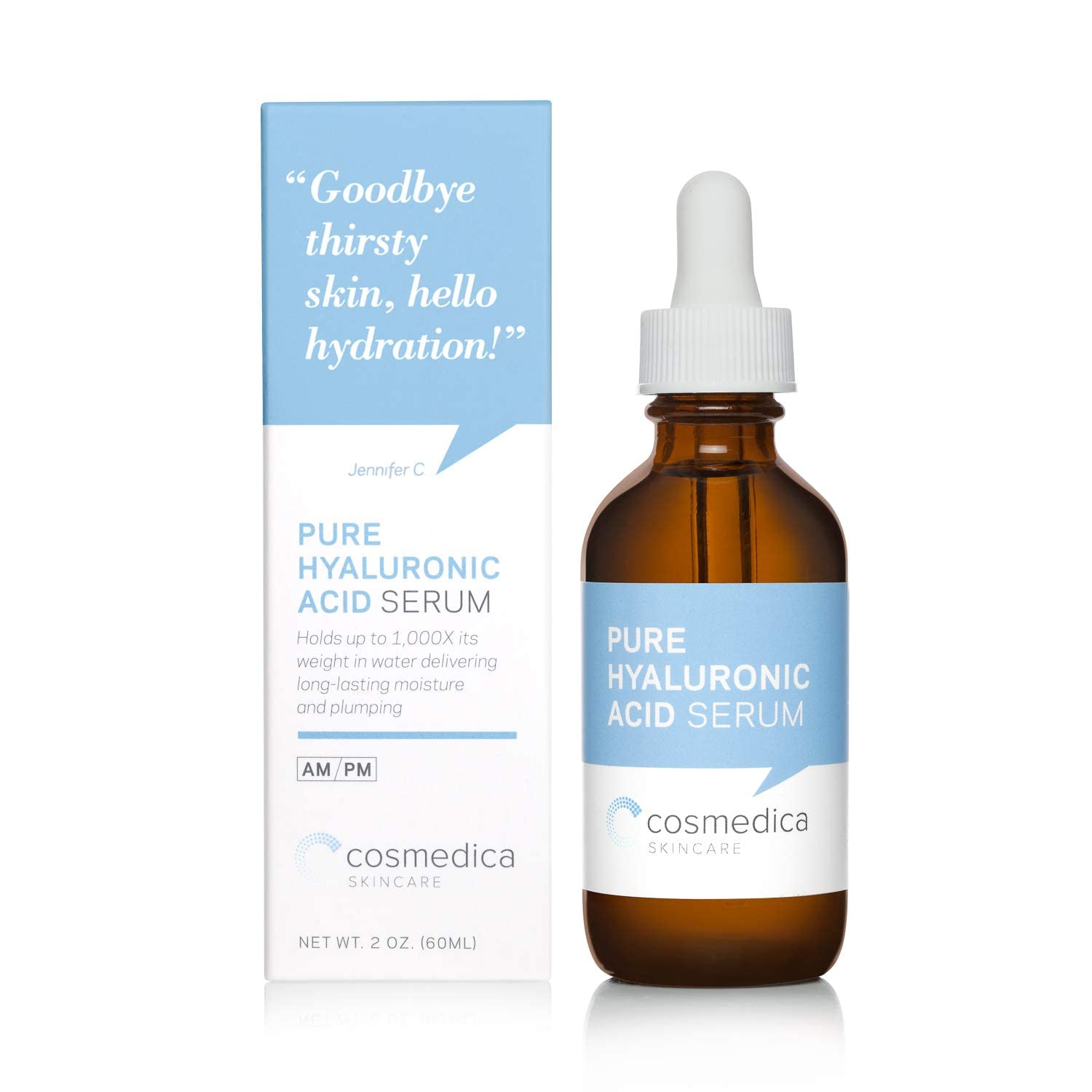 Hyaluronic Acid Serum for Skin 100% Pure Anti Aging Serum Intense Hydration Cosmedica Skincare buy supplements canada