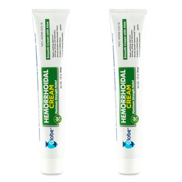 Globe Hemorrhoidal Cream (2 Pack) 1.8 oz w/Applicator Phenylephrine, Pramoxine with Aloe, Relief from Burning, Itching and Discomfort of Hemorrhoids. Globe buy supplements canada