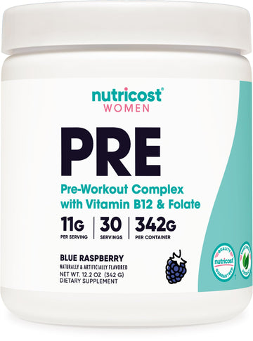 Nutricost Pre-Workout Powder for Women, Blue Raspberry, 30 Servings Nutricost buy supplements canada